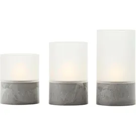 Brilliant Bougie LED-Kerzen 3 St. grau