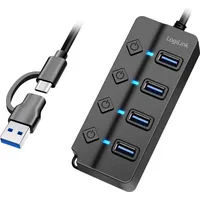 Logilink UA0419 USB 3.2 Gen 1-Hub (USB 3.0) Schwarz