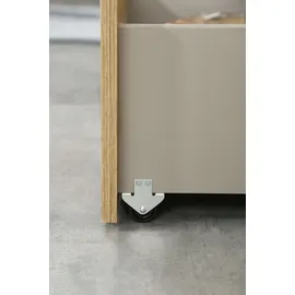 Rauch Stauraumbett RAUCH "Aditio", braun (struktureichefarben hell), B:96cm H:50cm L:208cm, Betten, Stauraumbett, ohne Kopfteil, inklusive Schubkästen