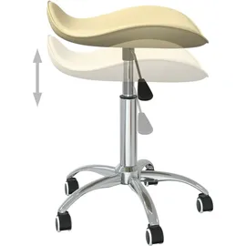 vidaXL Bürostuhl Kunstleder Creme
