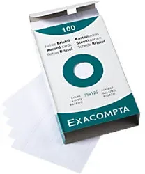 Exacompta Karteikarten 13801X Weiß 7,7 x 12,9 x 2,5 cm 10 Stück