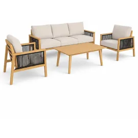 Greemotion Monaco Set 4-tlg. Grau/Braun