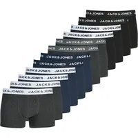 JACK & JONES JACSOLID Trunks blau/grau/schwarz/weiß XXL 12er Pack