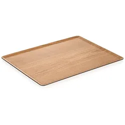 3x Tablett Grip & Serve, 43 x 33 cm, rutschfest, Polyurethan, melaminverstärktes Papier