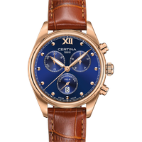 Certina Urban DS-8 Lady Chronograph Chronometer C033.234.36.048.01 - blau,braun - 35mm