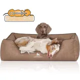 Knuffelwuff Tierbett Hundebett Tampa, Orthopädisch braun 63 cm x 85 cm