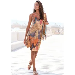 Strandkleid, mit Animaldruck, kurzes Sommerkleid mit Zieraccessoire, Gr. 46 - N-Gr, animal bedruckt, , 32610561-46 N-Gr