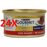 24 X Gourmet Gold Rindermousse Gr.85