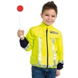 KarnevalsTeufel Kinder Kostüm Polizei Jacke Neon Gelb Warnschutzjacke Polizist Alltagsheld kleiner Held Kostüm für Kinder versch. Größen Verkleidung (104)