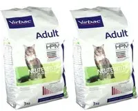 Virbac VETERINARY HPM® Neutered Adult Croquette chat stérilisé adulte 2x3000 g