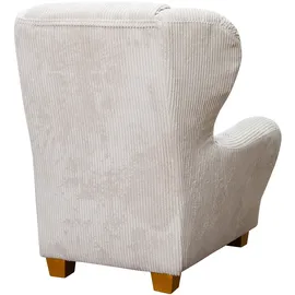 Home Affaire Ohrensessel HOME AFFAIRE "Oliver", beige, B:92cm H:103cm T:93cm, 100%Polyester, Sessel, Ohrensessel, Ohrensess,mit Hocker,Zierkissen,Klassische Form