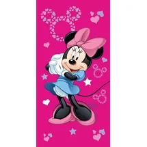 Jerry Fabrics Minnie Mouse Strandtuch 70 x 140 cm rosa