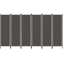 vidaXL 6-tlg. Raumteiler Anthrazit 300x180 cm
