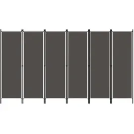 vidaXL 6-tlg. Raumteiler Anthrazit 300x180 cm