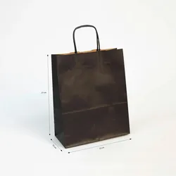 Clairefontaine Packung mit 25 Taschen Kraft glatt 110g, 22x10x27cm, schwarz - Schwarz 395712C