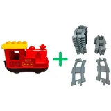 LEGO® DUPLO® Eisenbahn Lokomotive + 16 Schienen - 10874 NEU! Menge 17x - Rot