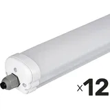 V-Tac LED-Feuchtraum-Wannenleuchte VT-1249-N, EEK: E, 36 W, 4320 lm, 4500 K, 1200 mm, 12 Stück