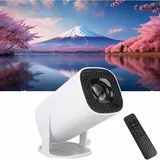 Kityhome MINI P30 Projektor Android 11 4K UHD 180° drehbar WiFi 6 BT 5.2 LCD-Beamer (10000 lm, 10000:1) weiß