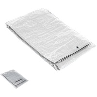 Saturnia Weiße Abdeckplane mit Metallösen, 6 x 12 Meter