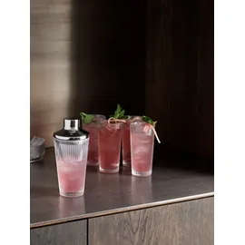 Stelton Pilastro Cocktail Shaker 400 ml Edelstahl Silikon Glas