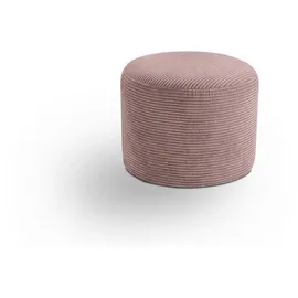 MID.YOU Hocker Kolo Cord 51 x 41 x 51 cm Altrosa