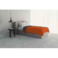 Italian Bed Linen Sommer-Daunendecke, Mikrofaser, Orange/Dunkelgrau, 1-Sitzer