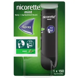 nicorette mint Spray mit Nikotin, Verbindung mit Tracking-App mögl.