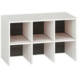 Feldmann-Wohnen Blanco 80 x 42 x 50 cm weiß grau / grau