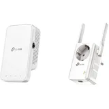 TP-Link RE330 WLAN Verstärker Repeater AC1200 (867MBit/s 5GHz + 300MBit/s 2,4GHz, WLAN Verstärker, App Steuerung, Signalstärkeanzeige) weiß & TL-WA860RE WLAN Repeater mit Steckdose weiß