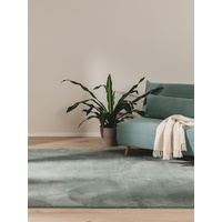 benuta Kunstfaser Fellteppich Furry Grün 120 x 170 cm - Weicher Wohnzimmerteppich - Anti-Rutsch-Rückseite - Waschbar - Für Fußbodenheizung geeignet