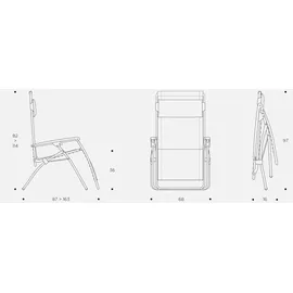 Lafuma R CLIP, Relaxliege Stahl/Batyline