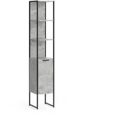 Vicco Badschrank Fyrk Beton/Schwarz 33 x 185 cm