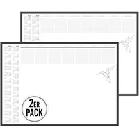 byNia® Schreibtischunterlage Papier A3 (2 Stück) - mit Schreibtischunterlage Kalender 2025, Schreibunterlage Papier, Papier Schreibtischunterlage Block & Schreibtisch Unterlage (Doppelpack)