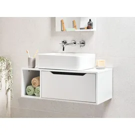 Beliani Waschbeckenunterschrank 80 x 28 x 40 cm Weiß