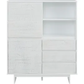 OTTO home Morgan Midischrank Highboard 100 x 120 x 35 cm Weiß