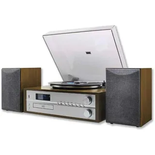 Soundmaster Elite PL880 Stereoanlage RETRO Musikcenter Multifunktionsspieler (Riemenantrieb) braun