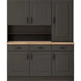 WIHO KÜCHEN Küchenbuffet Erla 150 x 50 x 181 cm GRAU