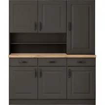 WIHO KÜCHEN Küchenbuffet Erla 150 x 50 x 181 cm GRAU