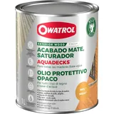 Owatrol AQUADECKS – 5 L – Teak – Holzsättiger matt auf wässriger Basis, für den Schutz von tropischem Holz im Außenbereich Teak Ipe Bangkirai Akazie Massaranduba
