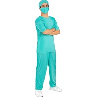 Funidelia | Arzt Kostüm für Erwachsene Ärzte & Krankenschwestern, Doktor, Berufe - Kostüm für Erwachsene & Verkleidung für Partys, Karneval & Halloween - Größe M - L - Blau