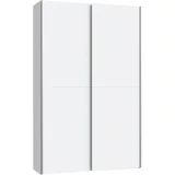 Forte Ozzula Garderobenschrank 120 x 42 x 190,5 cm Weiß matt