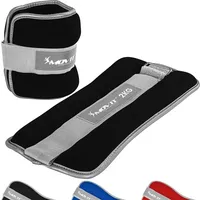 MOVIT® 2er Set Gewichtsmanschetten Neopren mit Reflektormaterial Laufgewichte für Hand- und Fußgelenke 2x 2,0 kg schwarz