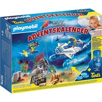 Playmobil® Adventskalender »70776 Adventskalender 2022, 77-teilig, ab 4 Jahren, Spielzeug«, Advent Kalender Weihnachtskalender Spielzeugkalender Jungs & Mädchen blau