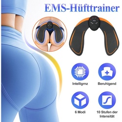 MULISOFT EMS-Bauchmuskeltrainer, Bauchtrainer, Armtrainer,6 modi EMS Po trainer schwarz
