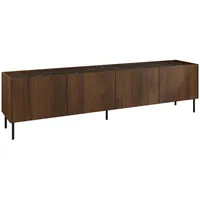 Mirjan24 TV-Lowboard Nussbaum, Schwarz, Rechteckig,Rechteckig, 200x50x37 cm, Wohnzimmer, Wohnwände,