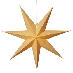 Papierstern Cotton Leuchtstern Weihnachtsstern Advent Faltstern D: 60cm gold