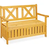 Relaxdays Gartenbank 10038653_0 hellbraun Holz 115,0 cm