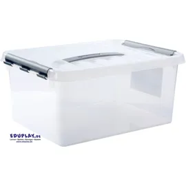 SUNWARE Q-Line Aufbewahrungsbox 40 x 30 x 18 cm 6-tlg. transparent/silber