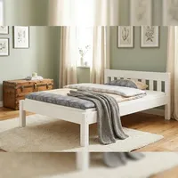 Erst-Holz Futonbett 140 x 200 cm weiß