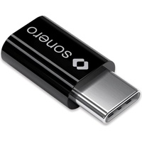 Sonero USB-Adapter (USB-C Stecker auf Micro USB-Buchse) schwarz